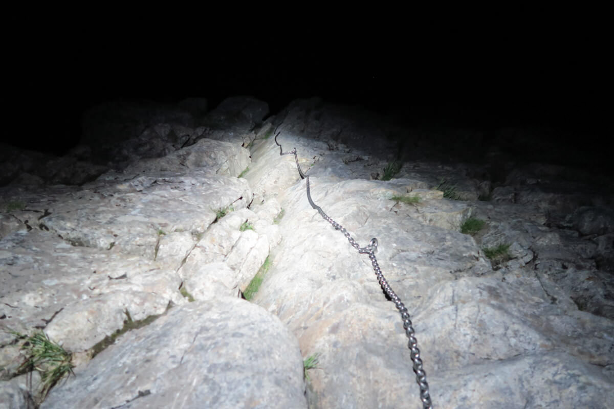 真夜中に誰もいない剱岳に登頂した Camperz